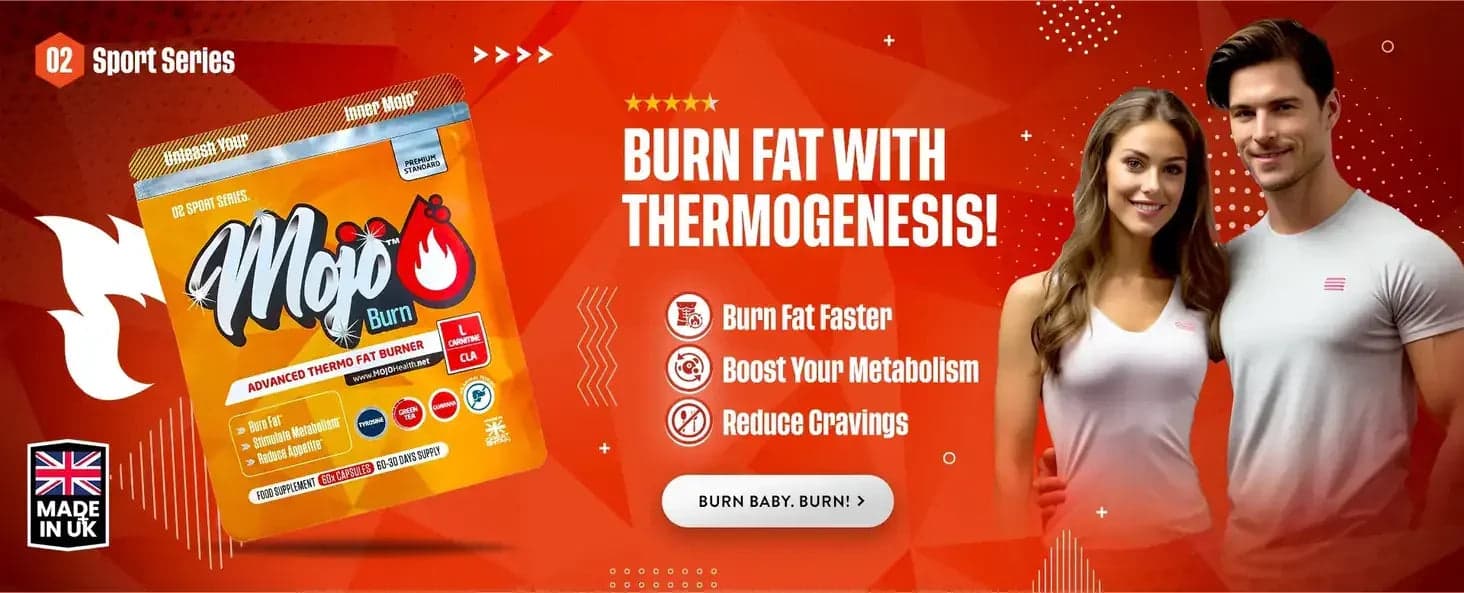Mojo Burn pembakar lemak termo canggih โ bakar lemak dengan termogenesis: bakar lemak lebih cepat, tingkatkan metabolisme, kurangi ngidam. Bakar, bayi, bakar!